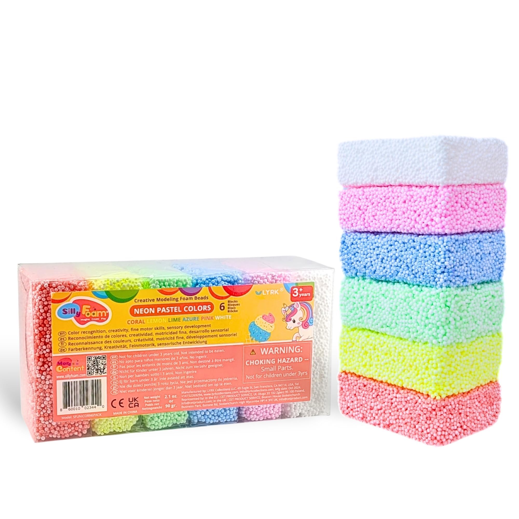 Amazon.com: Silly Foam, Creative Modeling Foam Beads, 1-Pack of 6